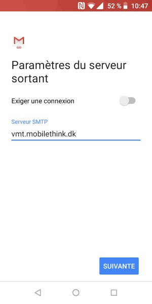 Désactiver le Exiger une connexion et sélectionner SUIVANTE