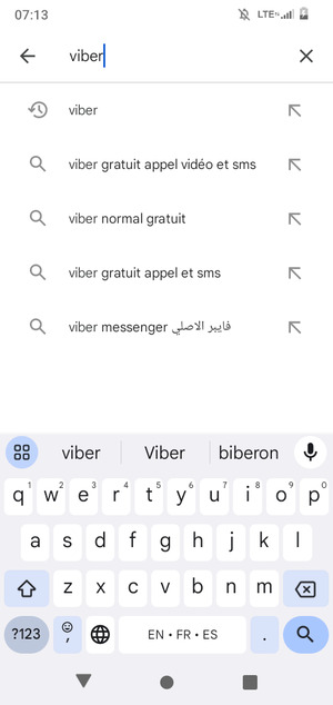 Saisissez le nom de l'appli et sélectionnez Rechercher