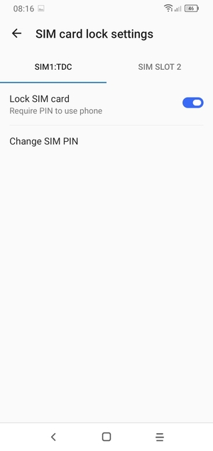 Select Public and Change SIM PIN