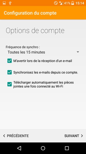 Sélectionnez SUIVANT
