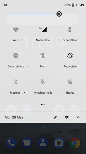 Adjust brightness to the required level