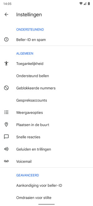 Selecteer Voicemail