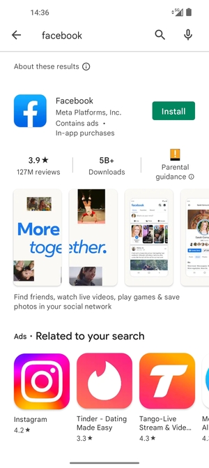 Select the app