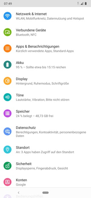 Wählen Sie Netzwerk & Internet