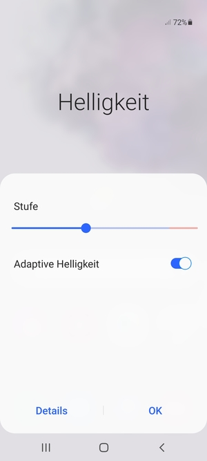 Schalten Sie Adaptive Helligkeit ein und wählen Sie OK