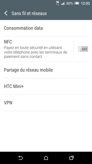 Sélectionnez Partage du réseau mobile