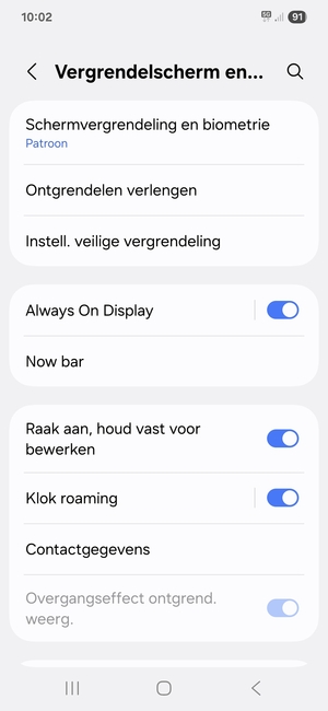 Uw telefoon is nu beveiligd met een schermvergrendeling