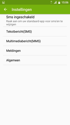 Selecteer Tekstbericht(SMS)