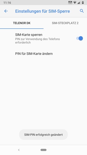 Ihre PIN der SIM-Karte wurde geändert