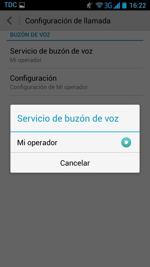 Seleccione Mi operador