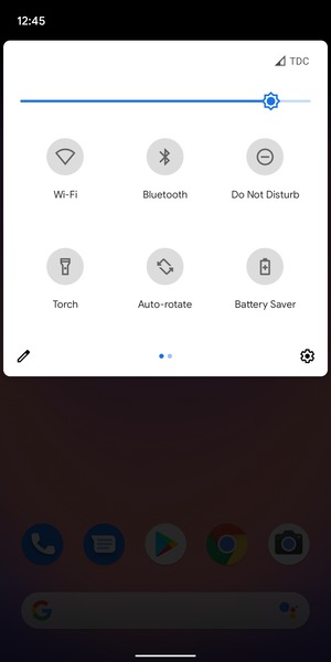 Adjust brightness to the required level