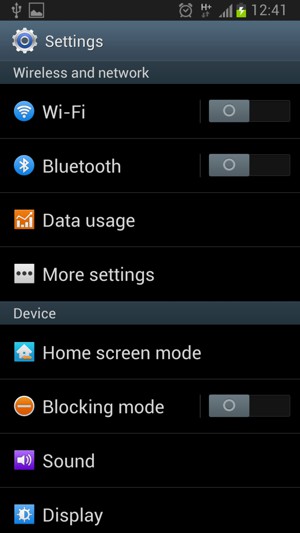 Select More settings