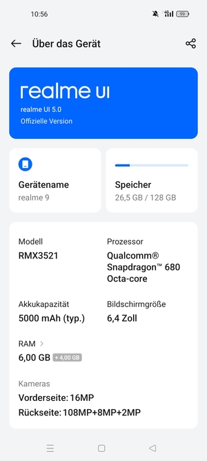 Wählen Sie realme UI