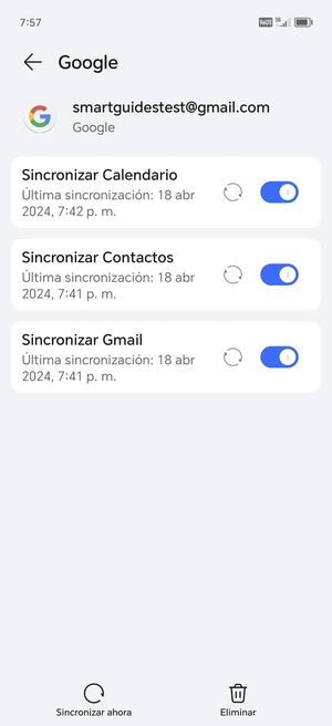Seleccione Sincronizar ahora
