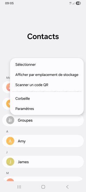 Sélectionnez Paramètres