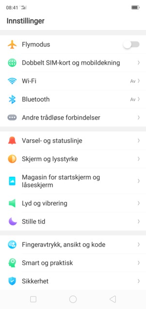 Velg Andre trådløse forbindelser