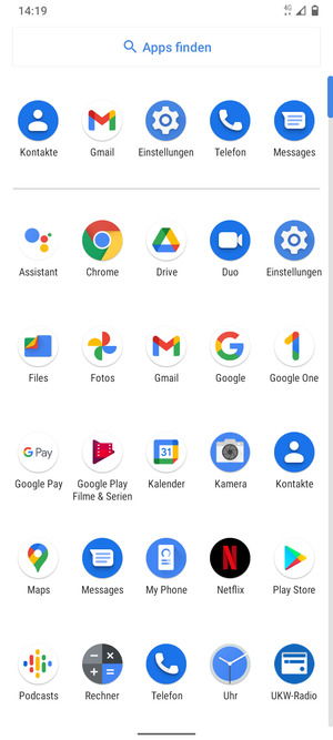 Wählen Sie Einstellungen