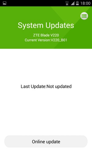Select Online update