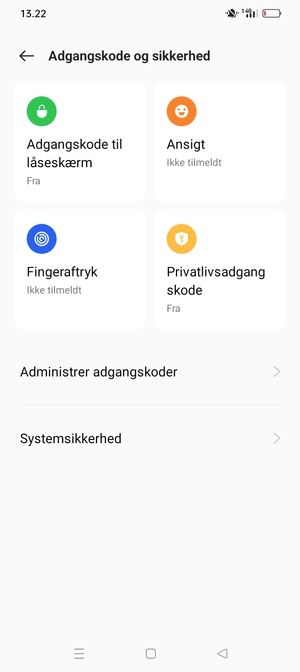 Vælg Systemsikkerhed