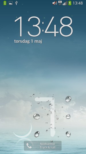 Din telefon är nu säkrad med ett skärmlås
