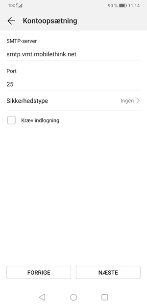 Fjern markeringen i tjekboksen Kræv indlogning og vælg NÆSTE