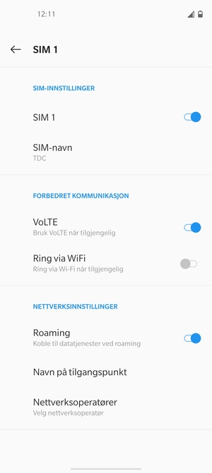 Slå Roaming på eller av