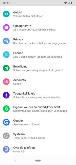 Scroll naar en selecteer Beveiliging