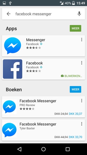 Selecteer de app