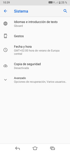 Seleccione Copia de seguridad