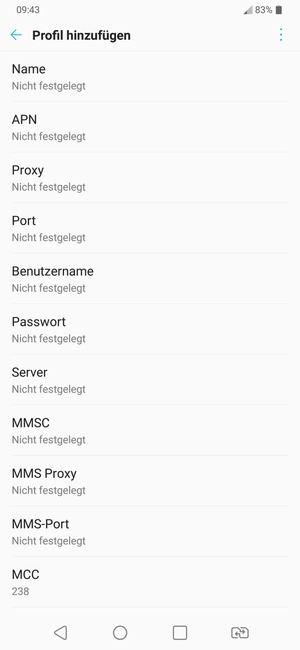 Geben Sie MMS-Informationen ein