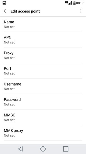 Enter Internet information