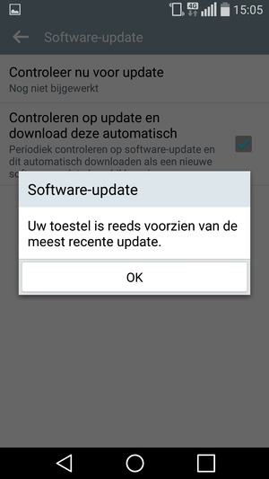 Als uw telefoon up-to-date is, selecteert u OK