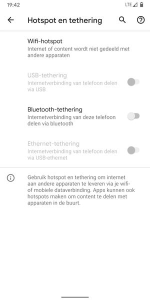 Selecteer Wifi-hotspot