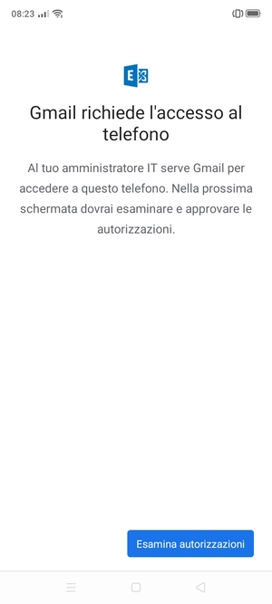 Seleccione Esamina autorizzazioni