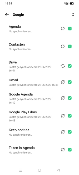 Uw gegevens worden gesynchroniseerd