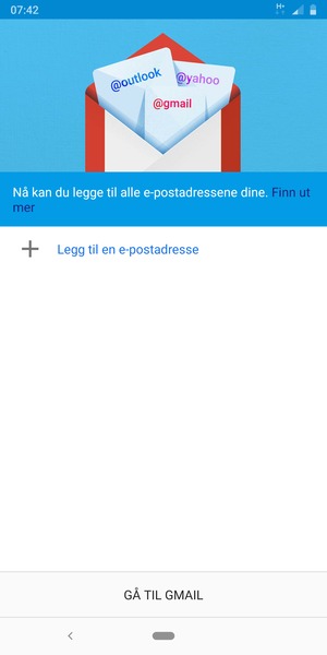 Velg Legg til en e-postadresse