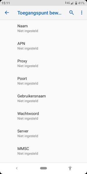 Voer internetgegevens in