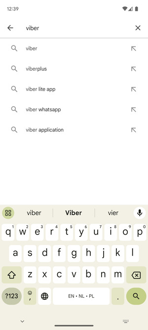 Enter the app name and select Search