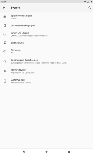 Wählen Sie Systemupdate