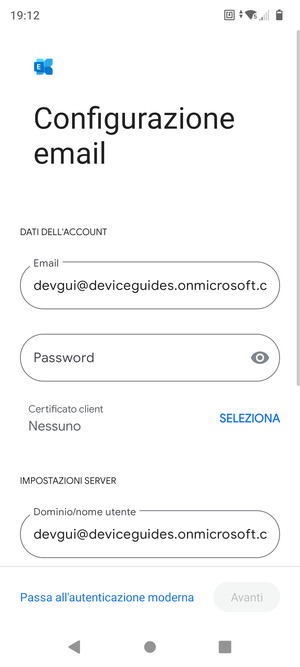 Inserisci la tua password