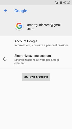Seleziona Sincronizzazione account