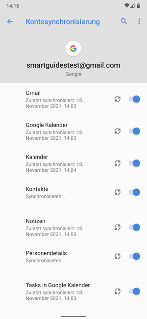 Ihre Daten werden synchronisiert