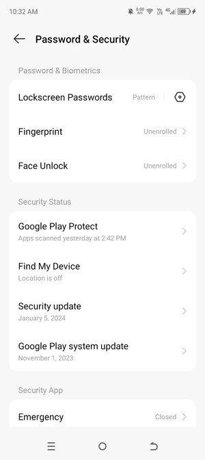 Your phone is now secure with a screen lock