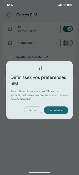 Sélectionnez Commencer