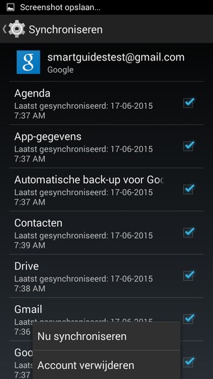 Selecteer Nu synchroniseren