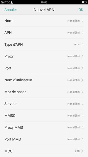 Sélectionnez OK