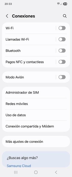 Seleccione Redes móviles