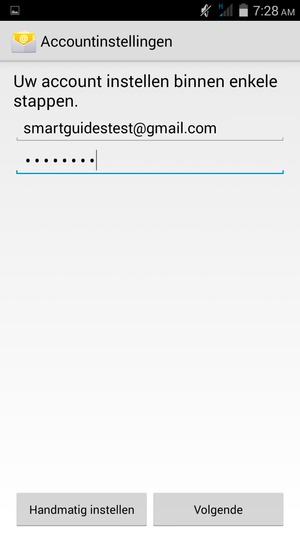 Voer uw Gmail- of Hotmailadres en wachtwoord in. Selecteer Volgende