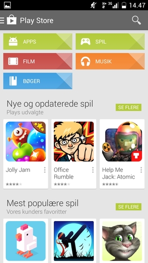 Vælg Søg-knappen
