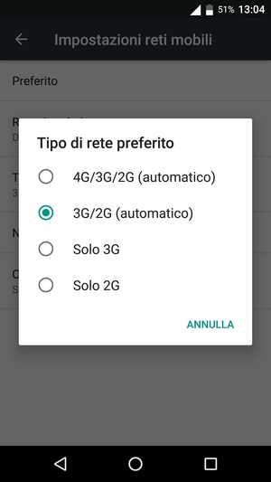 Seleziona la tua opzione preferita